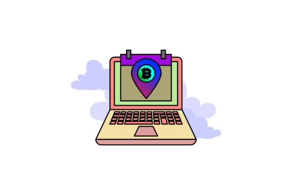 Bitcoin Icon Laptop Calendar Cute: A Freebie Graphic for Modern Branding
