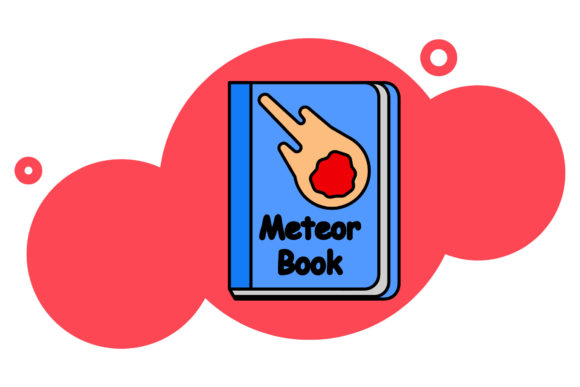 Book Icon Creative Vector Meteor Design: A Freebie That Elevates Your Graphics