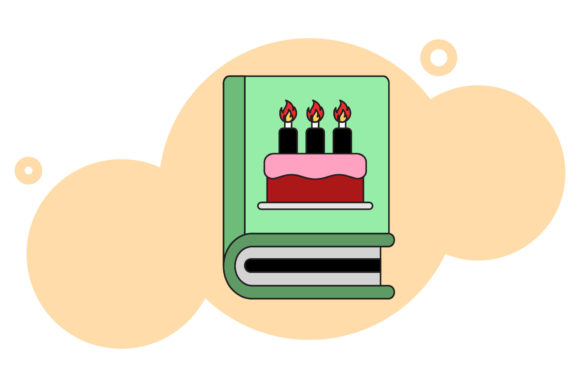 Book Icon Design Creative Birthday Cake: A Graphics Freebie for Polished Content
