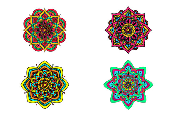Colorful Creative Mandala Design: A Freebie Graphic for Handmade Projects