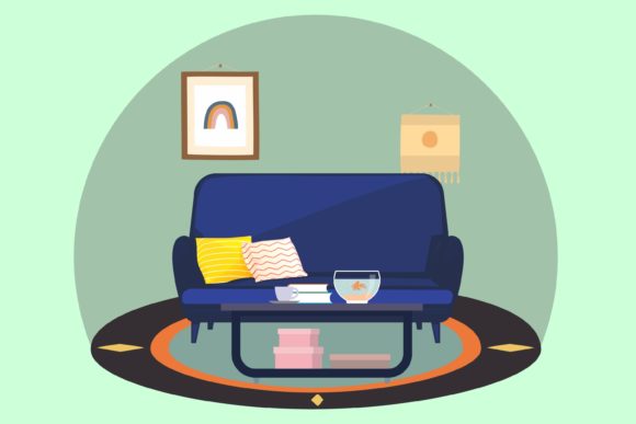 Decoration Style Interior Living Room Graphics for Freebies