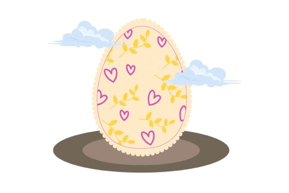 Easter Egg Jagged Edge Decoration: A Freebie Graphic for Vibrant Branding