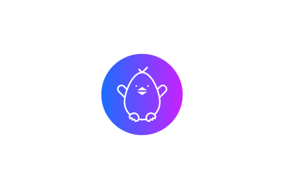 Easter Icon Chick Cute Circle Gradient: A Polished Graphic for Creative Publishers