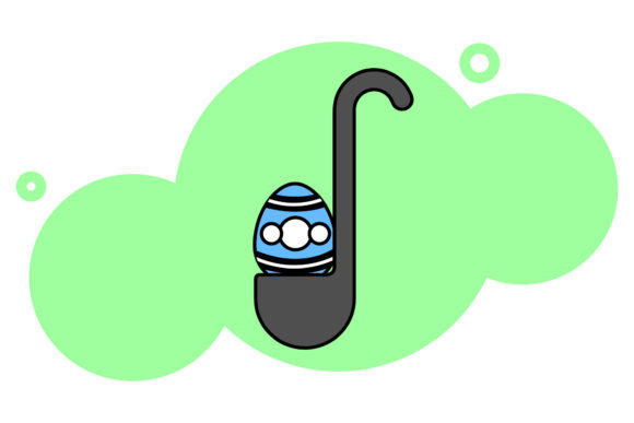 Easter Icon Creative Vector Ladle Design Review for Embroidery Projects