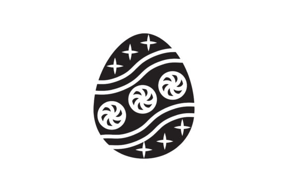 Easter Icon Egg Lollipop Black Filled: A Festive Graphic for Small Business Branding