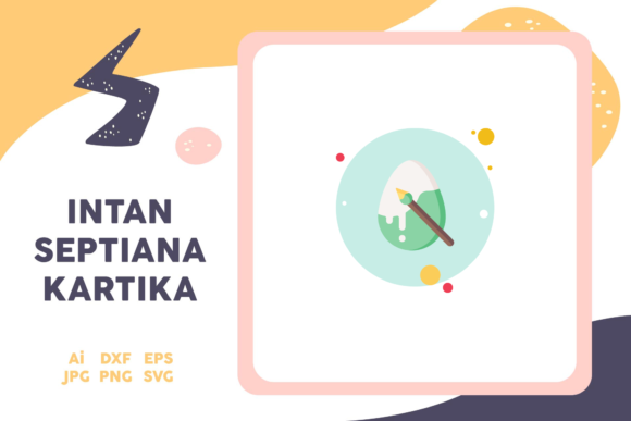 Easter Icon Egg Painting Circle Blue: A Versatile Graphic Design Asset for Content Creators
