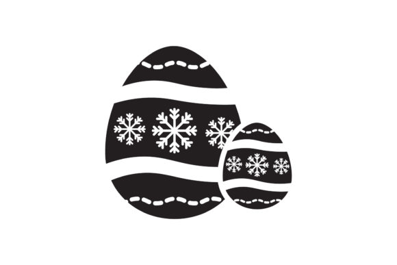 Easter Icon Snowflake Black Filled Art – A Graphics Freebie for Handmade Spring Projects