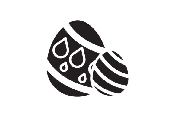 Easter Icon Water Black Filled Design: A Versatile Graphic Asset for Local Branding