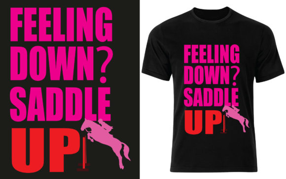 Feeling Down Saddle Up: A Versatile Graphic Design Asset for Creative Marketers