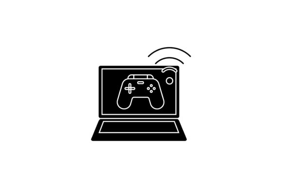 Flat Icon Laptop Joystick Black Filled Review