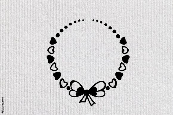 Heart Wreath: A Versatile Graphic Design Asset for Crafts and Merch