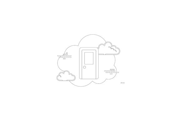 House Door Cloud Coloring Page: A Versatile Graphic Design Asset for Bloggers and Publishers
