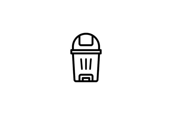 House Icon Bin Line Black – A Must-Have Graphic Design Freebie for Crafters