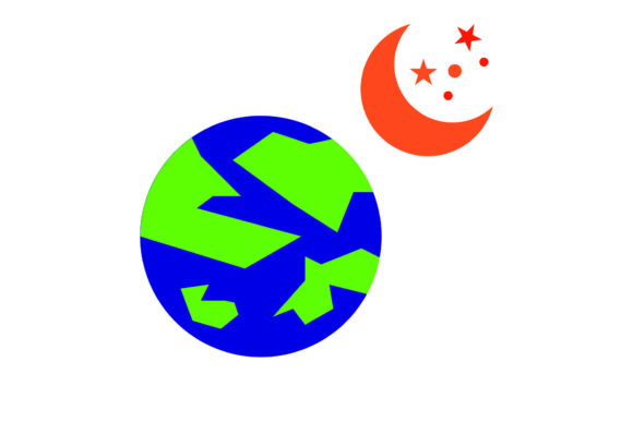 Icon Space Cute Moon: A Versatile Graphic Design Asset for Creative Branding