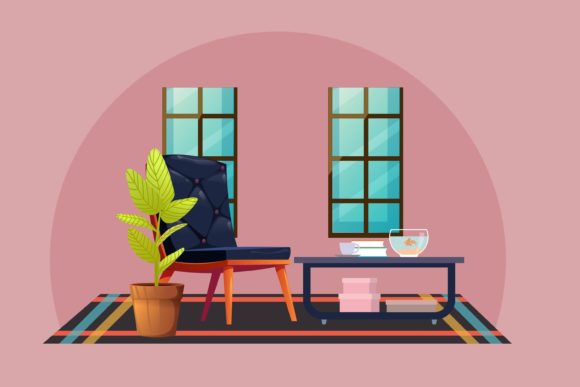 Living Room Decoration Style: A Versatile Graphic Design Freebie for Branding